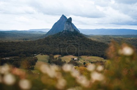 Foto de Una vista sobre el Parque Nacional Glass House Mountains cerca de Brisbane, Queensland, Australia
. - Imagen libre de derechos
