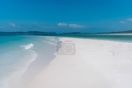 Foto de Whitehaven laguna de playa en el parque nacional Queensland australia coral tropical mar Patrimonio de la humanidad - Imagen libre de derechos