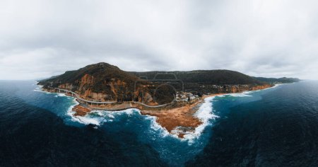 Photo for Aerial View of Sea Cliff Bridge, Wollongong, Illawarra, New South Wales. - Royalty Free Image