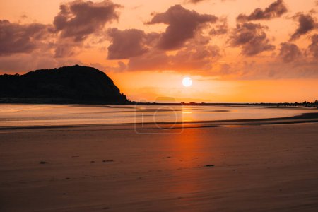 Photo for Colorful sunrise at the beach of Cape Hillsborough. - Royalty Free Image