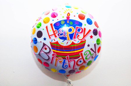 birthday balloon with a happy birthday party