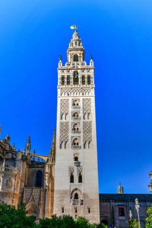 Photo for La Giralda, bell tower of the Seville Cathedral in Spain - Royalty Free Image