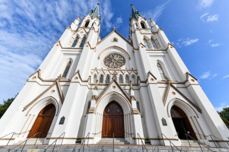 Photo for Cathedral Basilica of St. John the Baptist located in Savannah, Georgia - Royalty Free Image