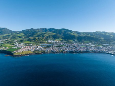 Photo for Aerial view of picturesque Islet of Vila Franca do Campo on Sao Miguel island, Azores, Portugal. - Royalty Free Image