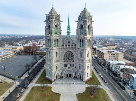 Photo for Cathedral Basilica of the Sacred Heart in Newark, NJ. It is the fifth-largest cathedral in North America and is the seat of the Roman Catholic Archdiocese of Newark. - Royalty Free Image