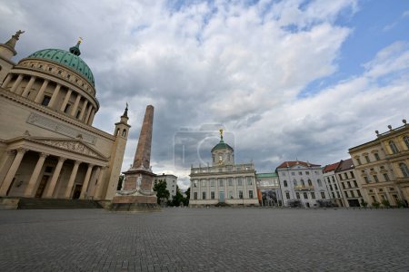 Photo for Old Market Square (Alter Markt) with St. Nicholas Church and Town Hall, Potsdam, Germany - Royalty Free Image