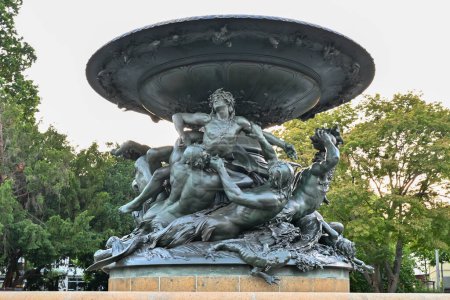 Photo for Stuermische Wogen (Stormy Waves) in Dresden, Germany. Fountain was built in 1894 by Robert Dietz. - Royalty Free Image