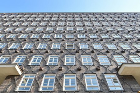 Edificio de ladrillo Chilehaus en Hamburgo, Alemania.