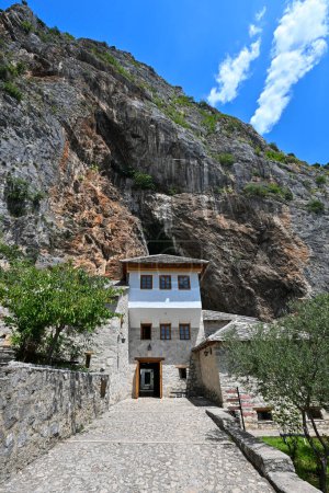 The Blagaj Dervish Tekke, located near Mostar, was established in the 15th century by the Bektashi order