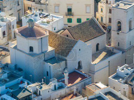 Aerial view of the Roman Catholic Diocese of Polignano, Italy