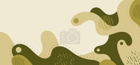 Photo for Abstract organic shape for text set template design. Overlapping with line stripe, minimal artwork background. Vector - Royalty Free Image