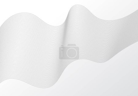 Photo for Abstract line pattern design deocorative artwork. Simple design for wavy movement template. illustration - Royalty Free Image