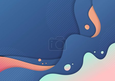 Photo for Abstract doodle template design with colourful style wavy template. Overlapping with freehand shape drawing style. Vector - Royalty Free Image