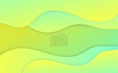 Photo for Abstract gradient yellow and green with free shape design. Simply design with pattern decorative artwork background. Vector - Royalty Free Image