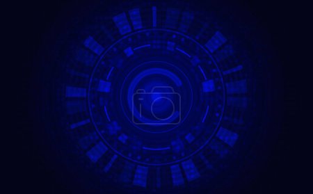 Photo for Abstract blue template of futuristic design artwork decorative. Simple style of dark blue scale pattern background. Vector - Royalty Free Image