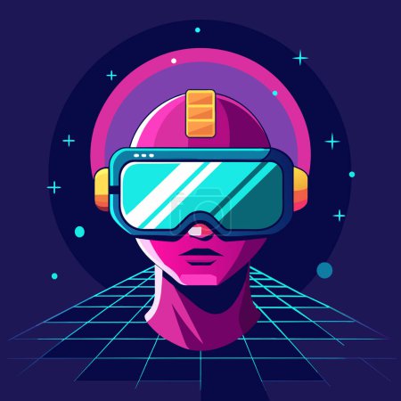 Futuristic Virtual Reality Headset, VR, Cyber