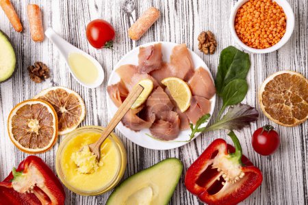 Heart-healthy diet, Mediterranean diet, paleo, keto featuring Omega-3 Rich Foods.