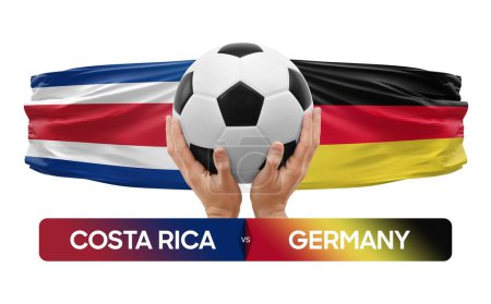 Photo for Costa Rica vs Germany national teams soccer football match competition concept. - Royalty Free Image