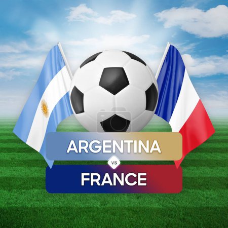 Téléchargez les photos : Argentine vs France équipes nationales football match concept de compétition. - en image libre de droit