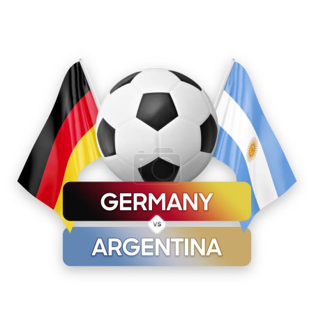 Fußball-Länderspiel-Konzept Deutschland gegen Argentinien.