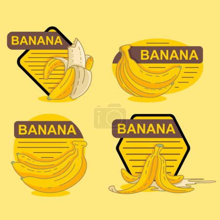 Illustration for Banana fruit logo vector illustration - Royalty Free Image