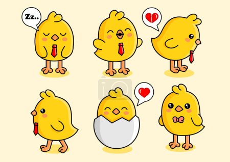 Photo for Cute chick mascot vector illustration - Royalty Free Image