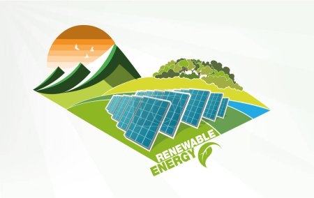 Photo for Renewable energy power of greening. sun energy - Royalty Free Image