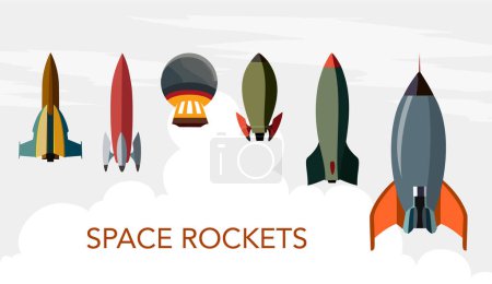 Photo for Smoke of the launch pad Shuttle flies into space. Vector illustration - Royalty Free Image