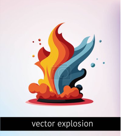 Photo for Vector explosion, smoke from a bomb. Vector illustration - Royalty Free Image