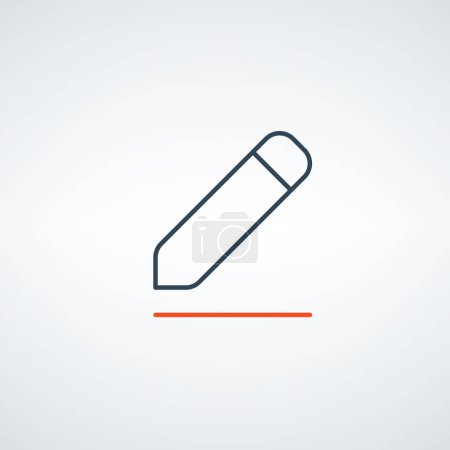 Ilustración de Edit icon. Pencil or pen symbol, Write draw icon. Stock vector illustration isolated - Imagen libre de derechos