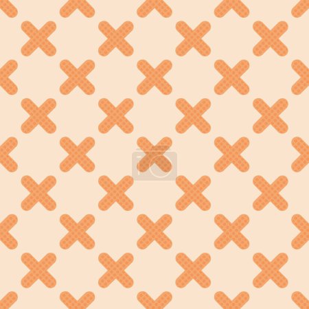 Illustration for Simple cross x seamless pattern. Abstract geometric backdrop. Repeated geometry texture. Ornament can be used for gift wrapping paper, pattern fills - Royalty Free Image
