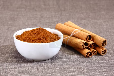 Dalchini(Cinnamon) on a brown Floor