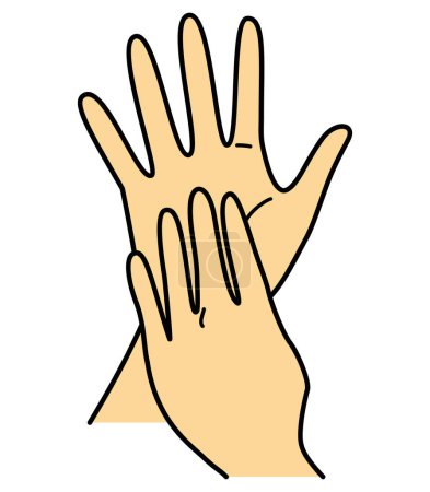Foto de Gesto de mano, signo de mano, número 9, nueve, ambas manos, ilustración jpeg - Imagen libre de derechos