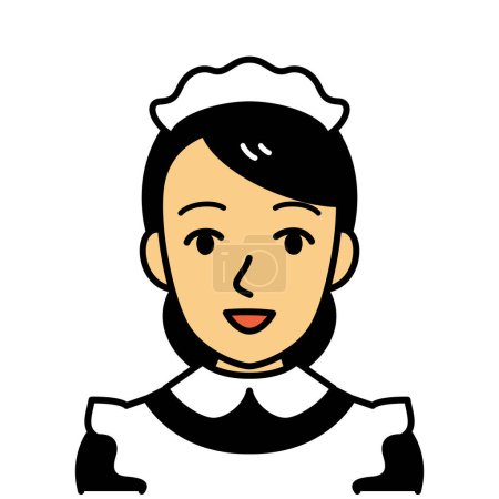 Illustration pour Femme en uniforme de bonne, illustration vectorielle - image libre de droit