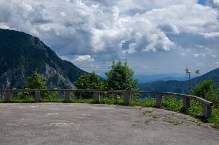 Photo for Ljubelj pass in Karawanks chain of Slovenia with a old passageway border between Slovenia and Austria, amazing nature around - Royalty Free Image