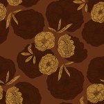 A lovely illustrations of peonies flower as seamless surface pattern design.