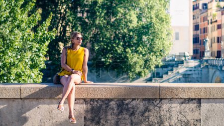 Photo for Tourist woman in rome. High quality photo - Royalty Free Image