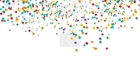 Téléchargez les illustrations : Illustration vectorielle eps fond sans couture avec confettis de différentes couleurs pour les concepts de temps de fête - en licence libre de droit