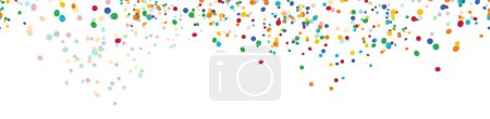 Téléchargez les illustrations : Illustration vectorielle eps fond sans couture avec confettis de différentes couleurs pour les concepts de temps de fête - en licence libre de droit