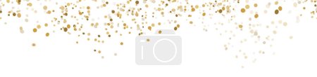Illustration for Eps vector illustration seamless background with golden confetti for party time concepts - Royalty Free Image