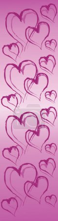Illustration for Love scarf vector illustration - Royalty Free Image