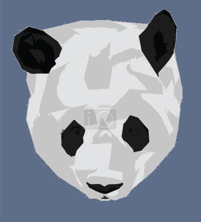 Téléchargez les illustrations : Illustration vectorielle avec une tête de panda - en licence libre de droit