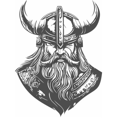 The Viking vector image EPS is a stunningly crafted digital artwork that depicts the fierce and adventurous spirit of the ancient Scandinavian seafarers known as Vikings. 