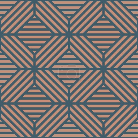 Modernism Graphic Vector Seamless Pattern With Experimental Color Palette. Geometric Bold Lines Endless Abstract Vector Background. Trendy Fashionable Loopable Textile Print. Vintage Art Illustration