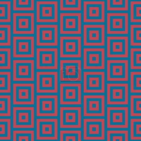 Illustration for Crazy Colour Palette Geometric Seamless Pattern Vector Acid Abstract Background. Eye Catched Red Blue Contrast Textile Print Repetitive Psychedelic Illustration. Surrealism Art Extravagant Abstraction - Royalty Free Image