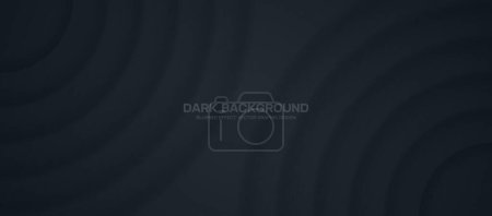 Illustration for Ethereal Dark Lines Blend Seamlessly In This Neumorphic Style 3D Abstract Vector Background. High-Tech Panoramic Classy Wallpaper. Minimalist Masterpiece Perfect For Contemporary Design Projects - Royalty Free Image