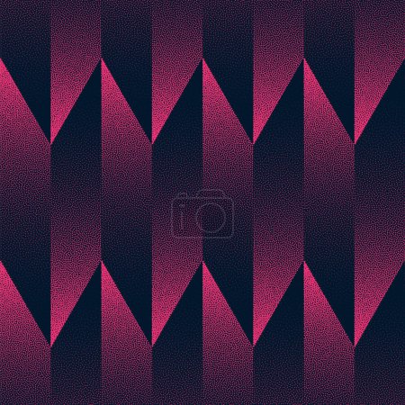 Ilustración de Geométrico elegante patrón sin costura tendencia vector púrpura negro fondo abstracto. Motivo con clase Ilustración de arte de medio tono para impresión textil. Abstracción repetitiva gráfica interminable Fondos de pantalla Dotwork Textura - Imagen libre de derechos