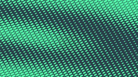 Moderno patrón escamoso de medio tono textura lisa turquesa vector fondo abstracto. Ultramoderno arte minimalista medio tono gráfico menta verde amplio fondo de pantalla. Tecnología futurista Arte Ilustración