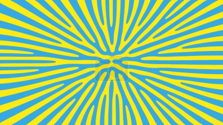 Psychedelic Weird Blue Yellow Fondo abstracto Vector Radial Symmetry Crazy Pattern. Moderna abstracción gráfica conceptual Contraste ilustración de arte. Camiseta Imprimir Trippy hipnótico amplio fondo de pantalla