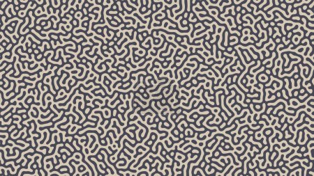 Abstrakte Doodles Pattern Vector Exzentrische Psychedelic Grey Panoramic Background. Turing Diffusionsreaktionseffekt Ungewöhnliche Tapete. Komplizierte Linien strukturieren die moderne Kunst